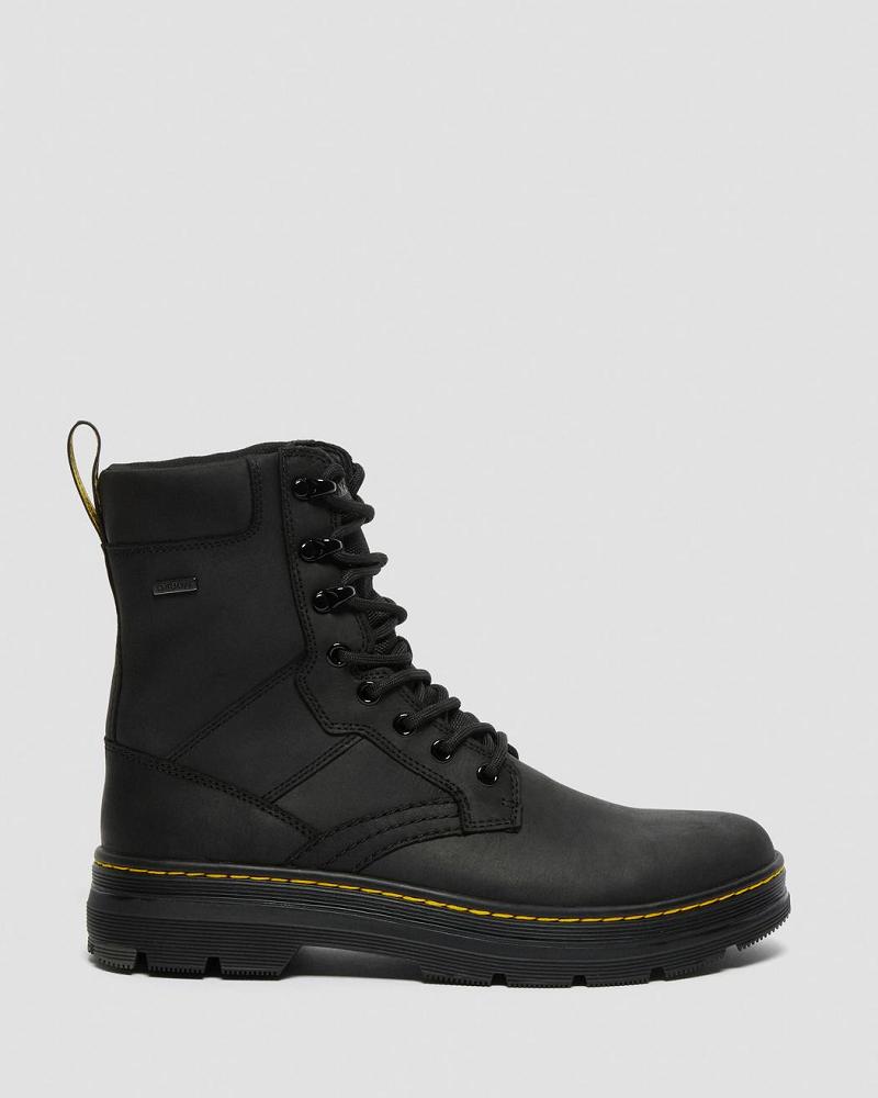 Men's Dr Martens Iowa Waterproof Poly Ankle Boots Black | AU 443SGL